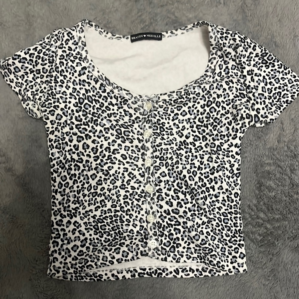 Brandy Melville Cheetah Crop Top